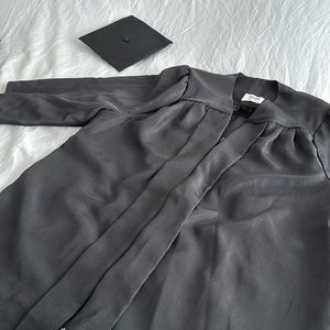 Black graduation cap and gown